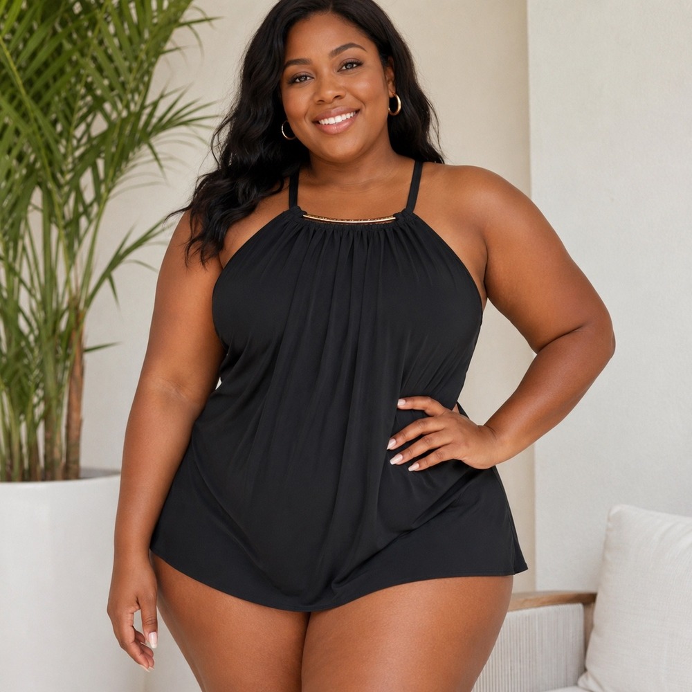 Magicsuit Plus Size Swimsuit Underwire Gold Detail One Piece Resortwear 16